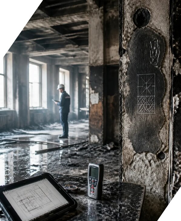 Обследование зданий после пожара в Каспийске от 15272 р. | ЭкспертизаРоссия